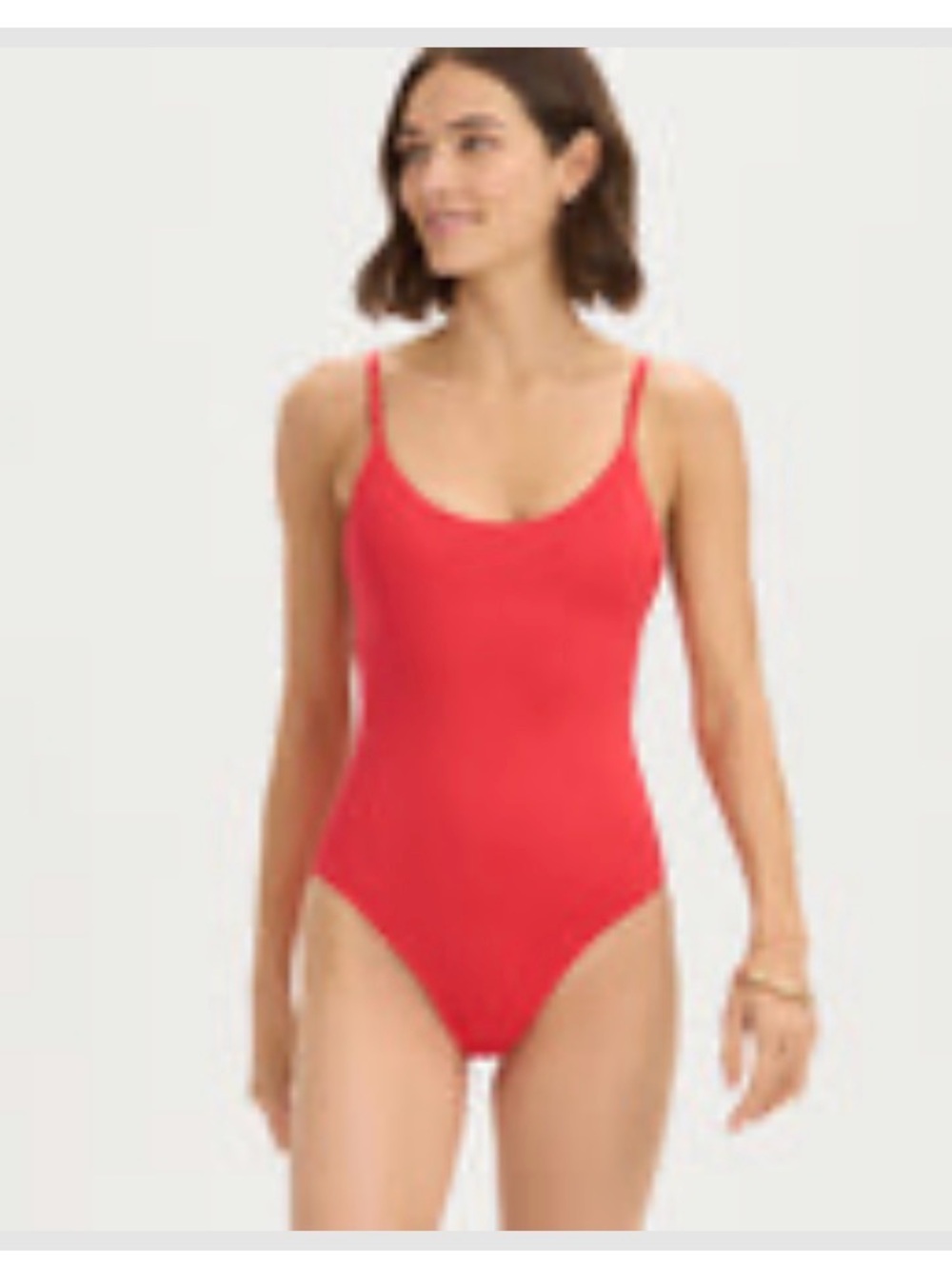 Renwick Sports, Classic Scoop Neck One-Piece Swimsuit - Red, NWT size small